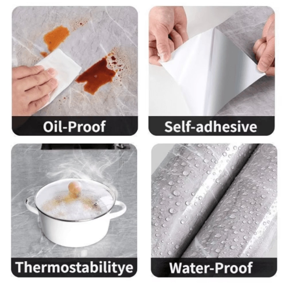 Marble Peel And Stick Wallpaper Waterproof Self Adhesive Wall Covering 9