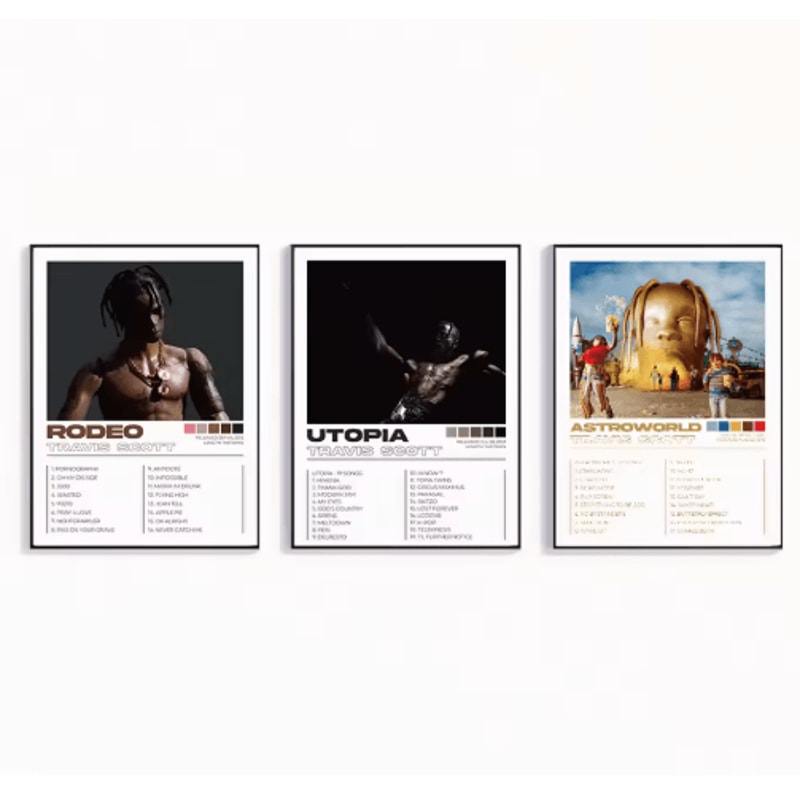 Modern Rap Album Wall Art Set Hip Hop Canvas Posters 3 Piece 4