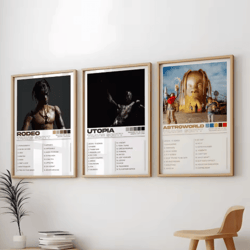 modern rap album wall art set hip hop canvas posters 3 piece