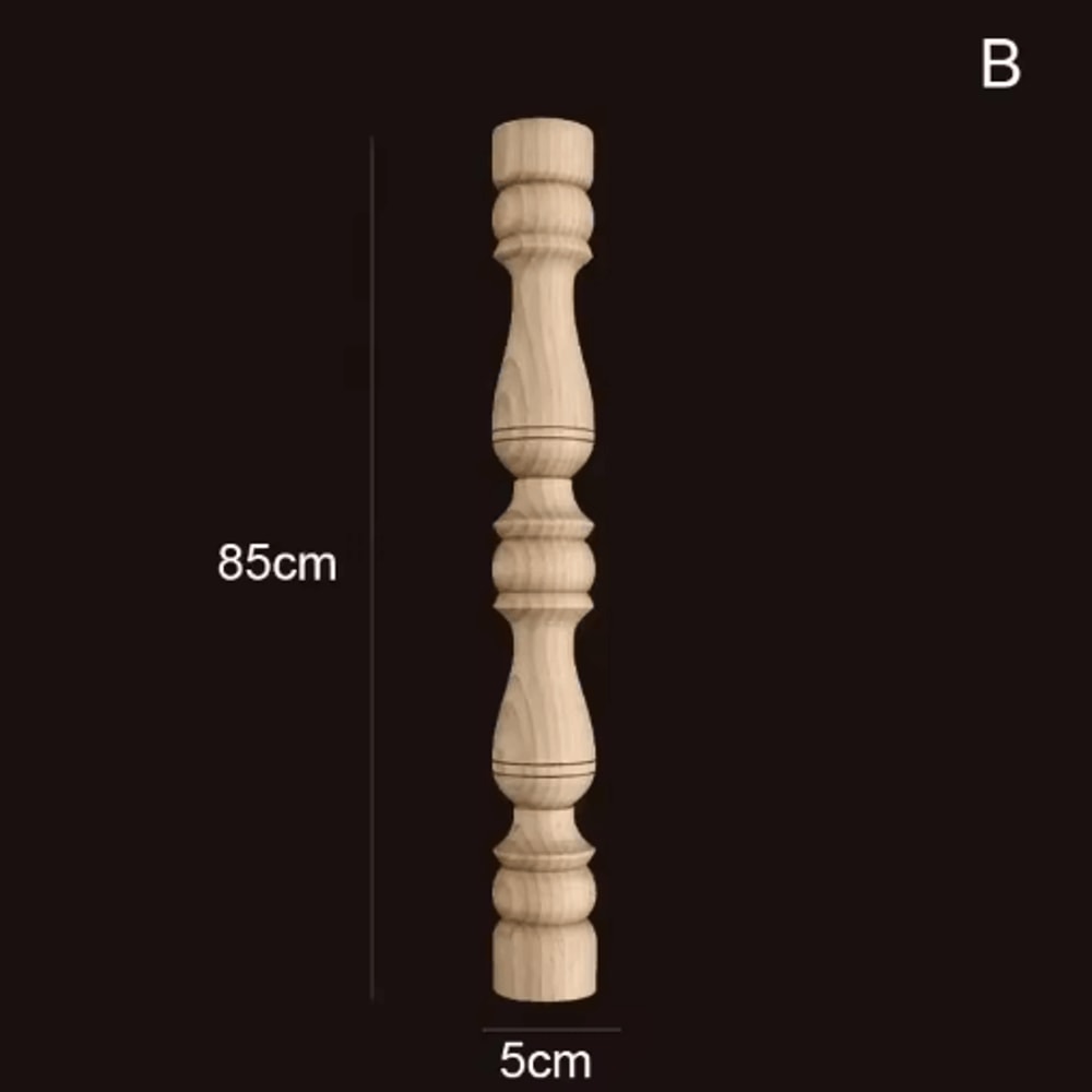 Vintage Hand Carved Wood Spindle Column Decorative Furniture Applique Accent 6