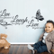 Live Laugh Love Butterfly Wall Sticker Floral Vinyl Quote Decor 2