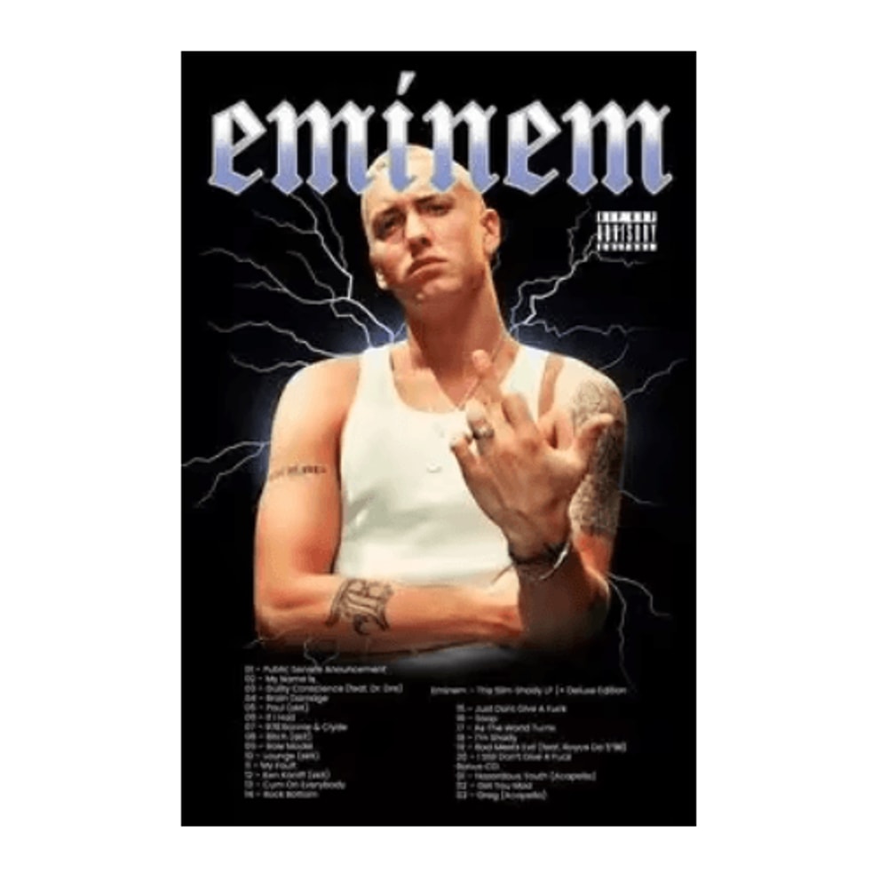 Eminem Rap Music Wall Art Hip Hop Canvas Print Poster 2