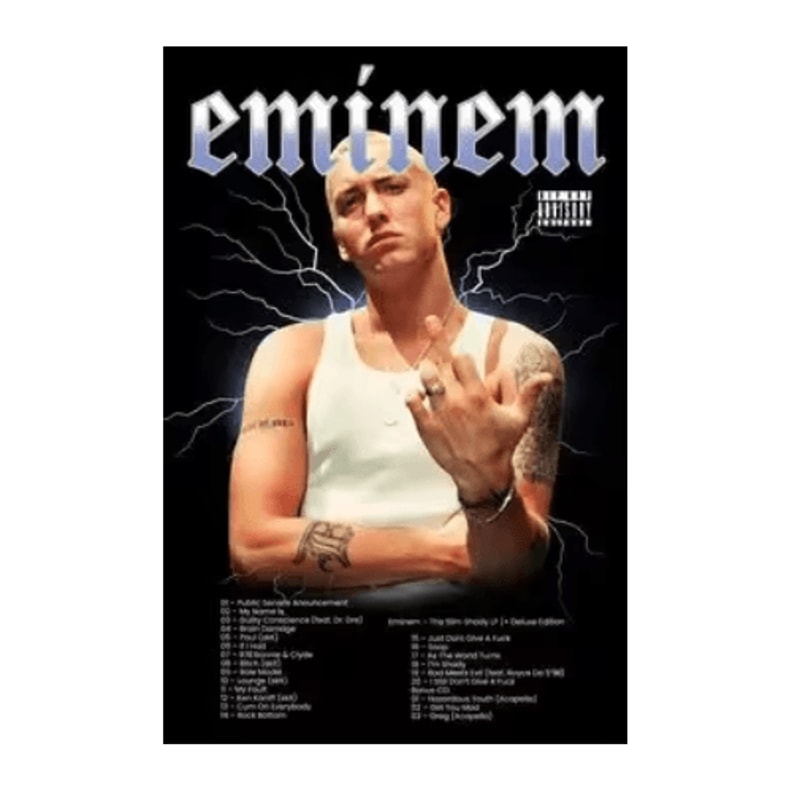 Eminem Rap Music Wall Art Hip Hop Canvas Print Poster 2
