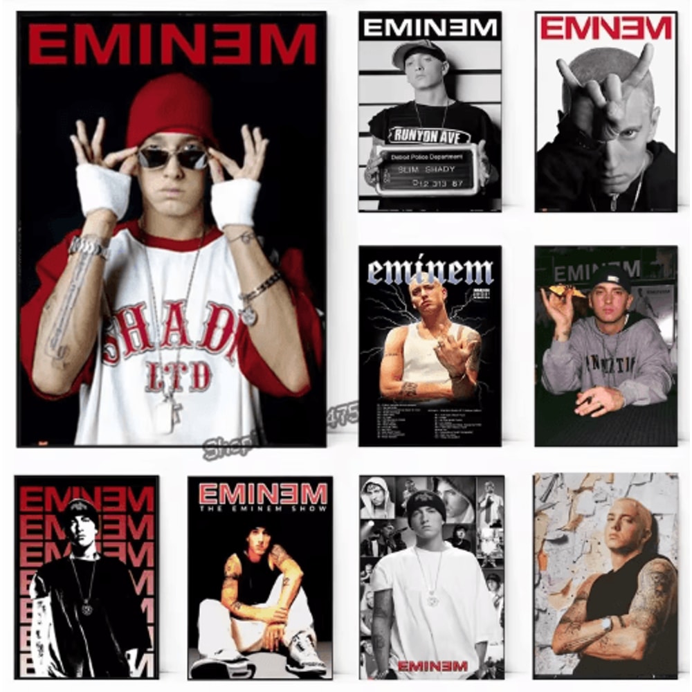 Eminem Rap Music Wall Art Hip Hop Canvas Print Poster 0