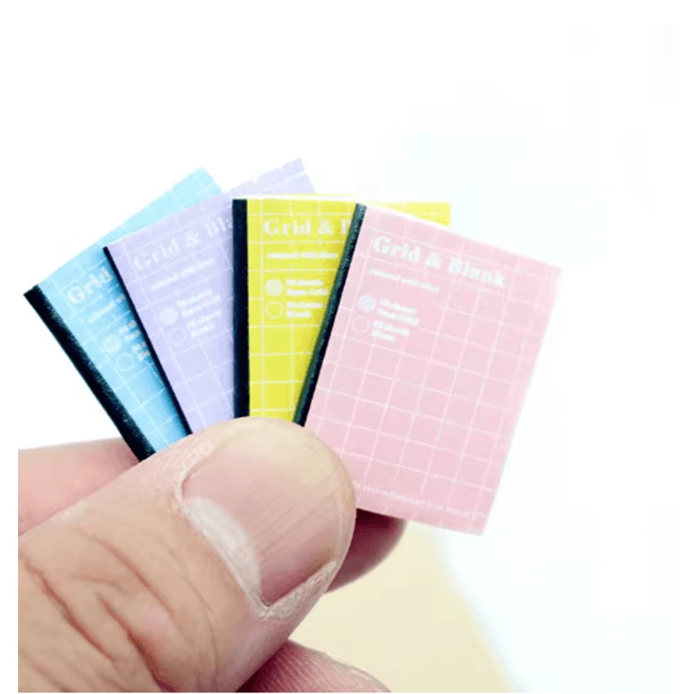 Mini Dollhouse Exercise Books Set 112 Scale Study Room Accessories 4pcs 3