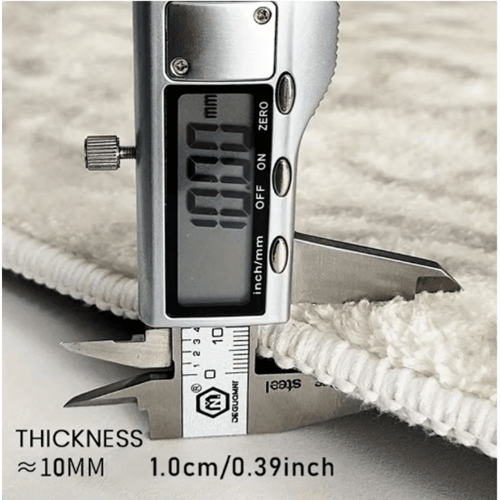 Cream Minimalist Irregular Rug Soft NonSlip Bedroom Living Room Carpet 3