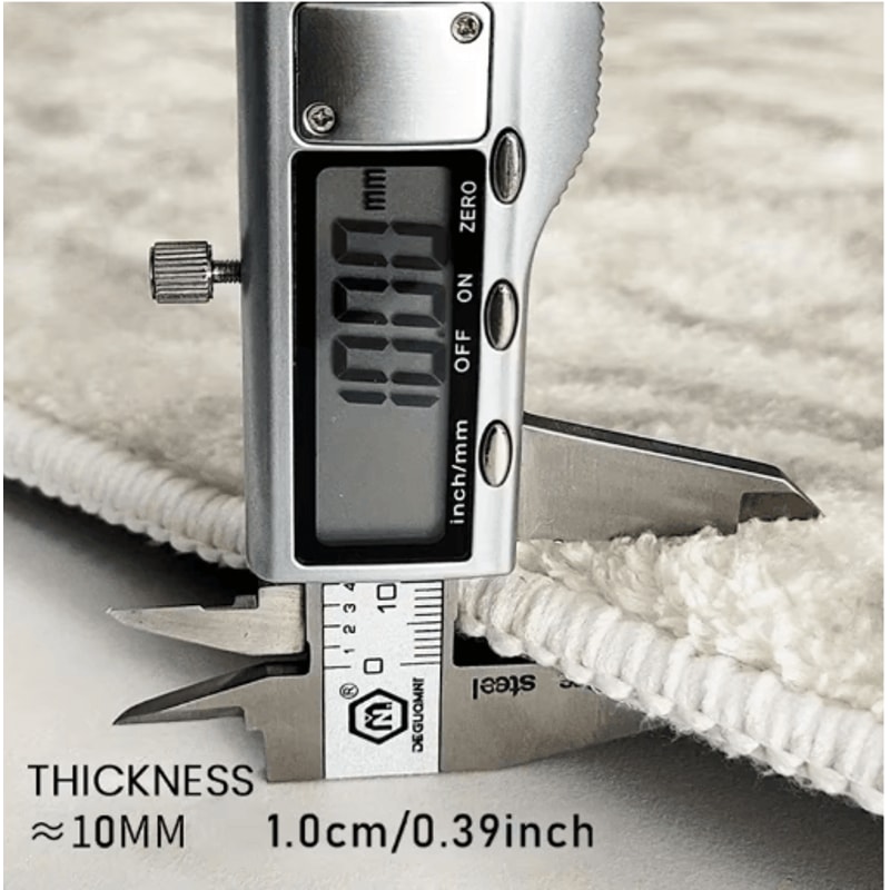 Cream Minimalist Irregular Rug Soft NonSlip Bedroom Living Room Carpet 3