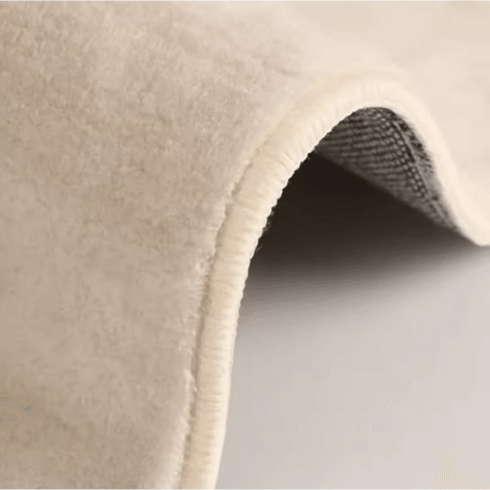 Cream Minimalist Irregular Rug Soft NonSlip Bedroom Living Room Carpet 4