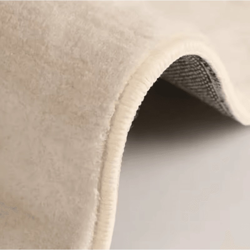 Cream Minimalist Irregular Rug Soft NonSlip Bedroom Living Room Carpet 4