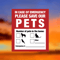 Pet Alert Window Stickers Emergency Rescue Decal Set 4 Pack 4
