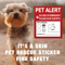 Pet Alert Window Stickers Emergency Rescue Decal Set 4 Pack 8