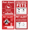 Pet Alert Window Stickers Emergency Rescue Decal Set 4 Pack 0