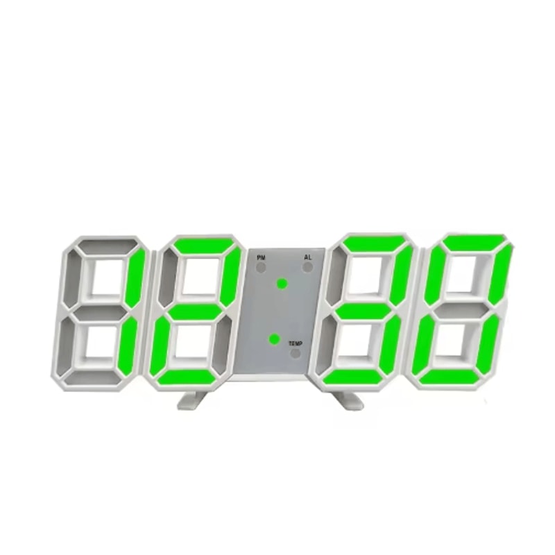 3D LED Digital Clock Voice Activated Luminous Silent Alarm Desk Clock 2