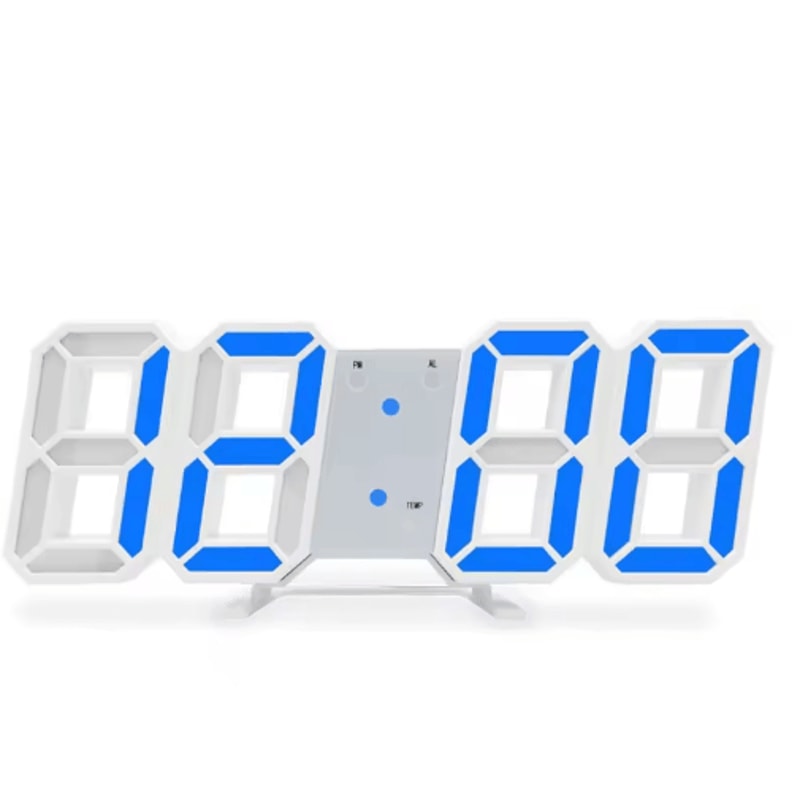 3D LED Digital Clock Voice Activated Luminous Silent Alarm Desk Clock 3