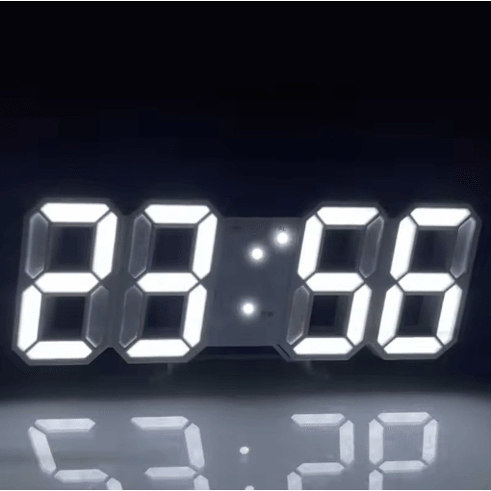 3D LED Digital Clock Voice Activated Luminous Silent Alarm Desk Clock 6
