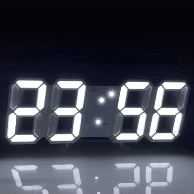 3D LED Digital Clock Voice Activated Luminous Silent Alarm Desk Clock 6