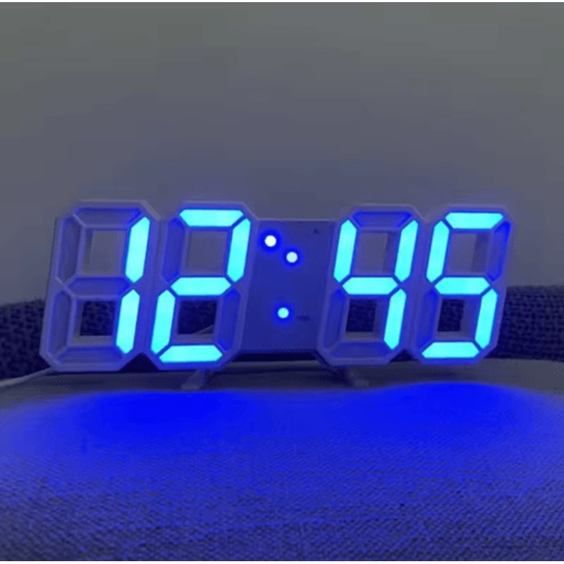 3D LED Digital Clock Voice Activated Luminous Silent Alarm Desk Clock 7