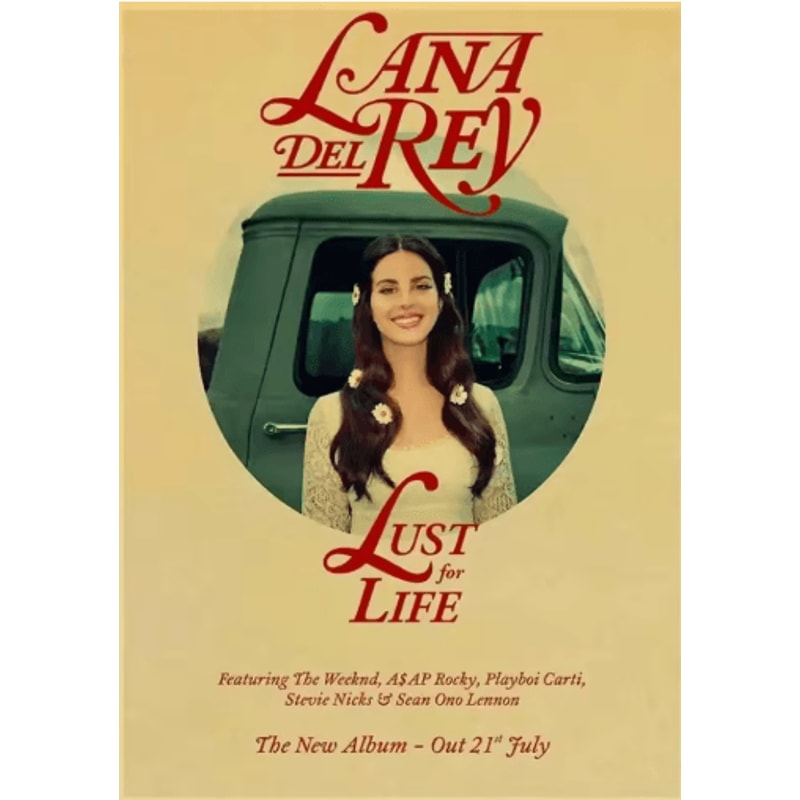 Lana Del Rey Aesthetic Poster Album Cover Canvas Wall Art 4