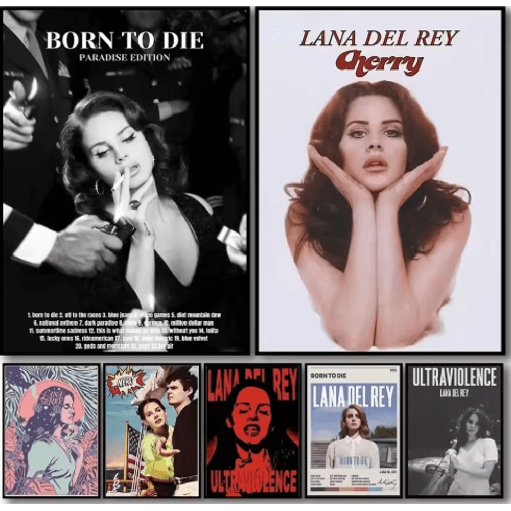 Lana Del Rey Aesthetic Poster Album Cover Canvas Wall Art 0