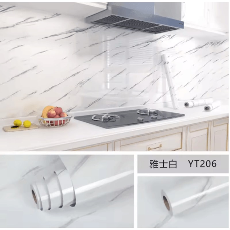 Marble Self Adhesive Wallpaper Waterproof OilProof Kitchen Peel Stick Film 10M X 80CM 7