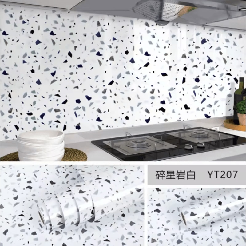 Marble Self Adhesive Wallpaper Waterproof OilProof Kitchen Peel Stick Film 10M X 80CM 9