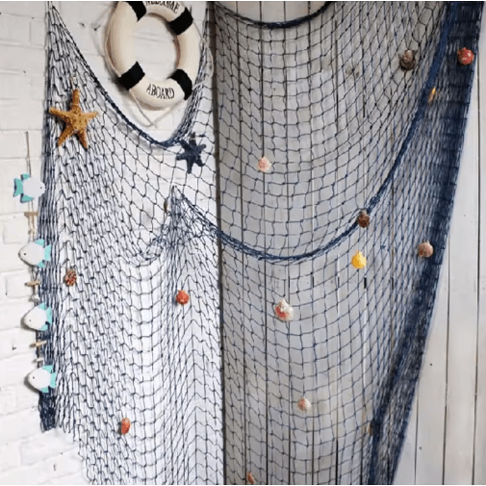 Nautical Fishing Net Wall Decor Coastal Marine Hanging Ornament 10
