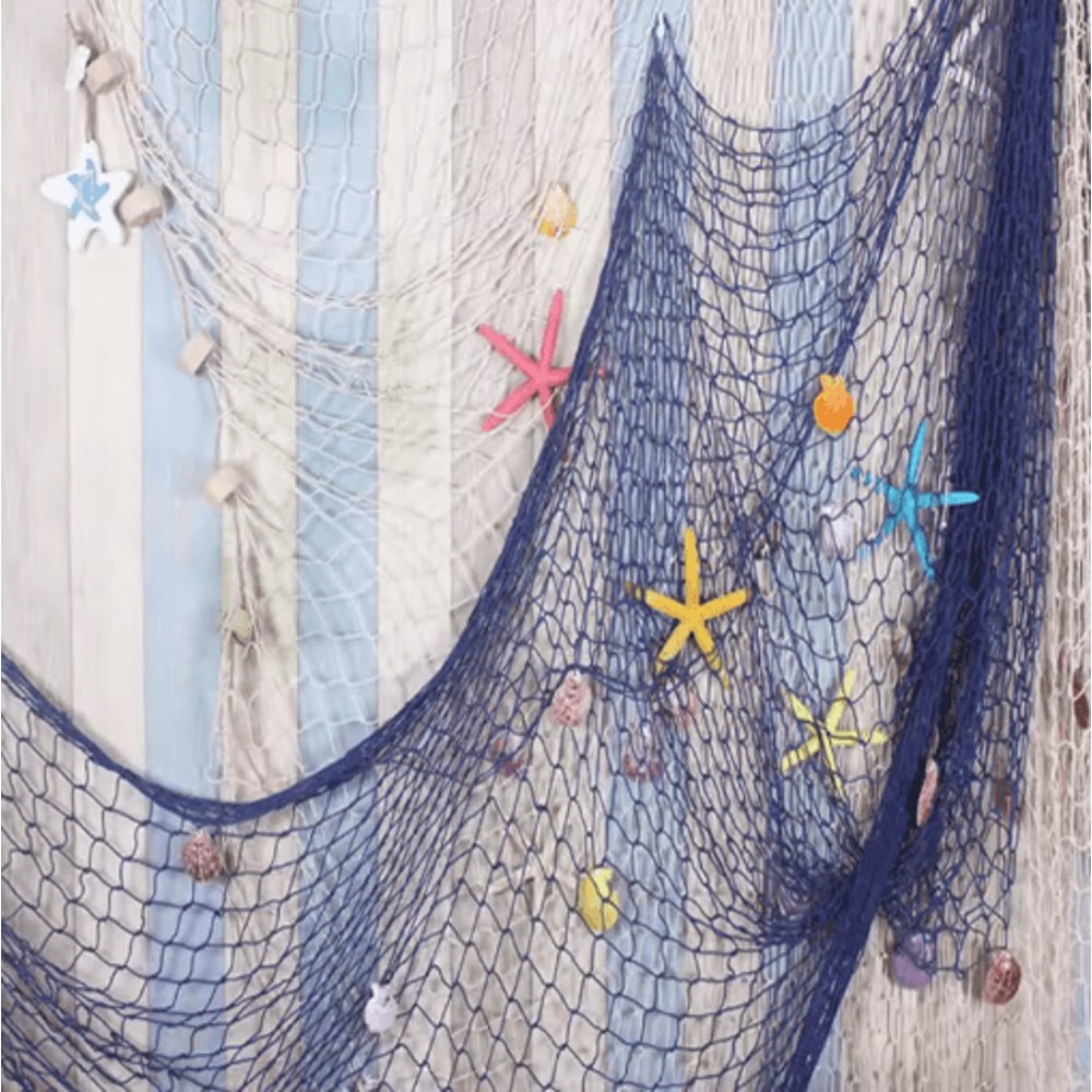 Nautical Fishing Net Wall Decor Coastal Marine Hanging Ornament 11