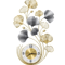 Ginkgo Leaf Metal Wall Clock Large Silent Modern Decorative Wall Art 78cm 2