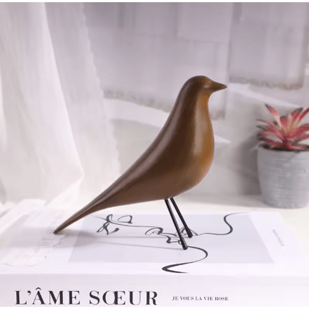 Nordic Minimalist Bird Sculpture Modern Resin Home Decor Ornament 4
