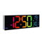 16 Large LED Digital Wall Clock RGB Display With Remote Temperature 2