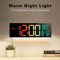 16 Large LED Digital Wall Clock RGB Display With Remote Temperature 4