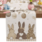Easter Bunny Linen Table Runner Spring Farmhouse Dining Table Decor 1