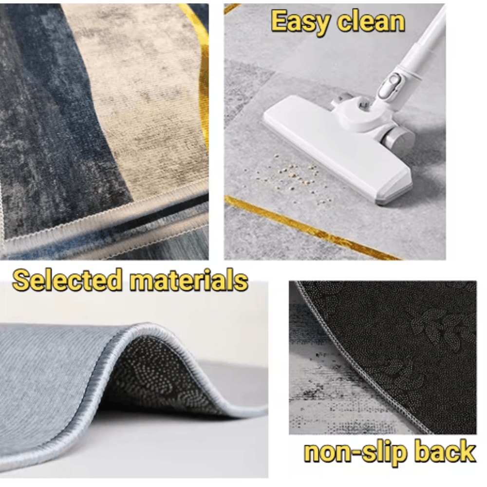 Luxury Marble Corridor Runner Rug Non Slip Custom Hallway Stair Carpet 11