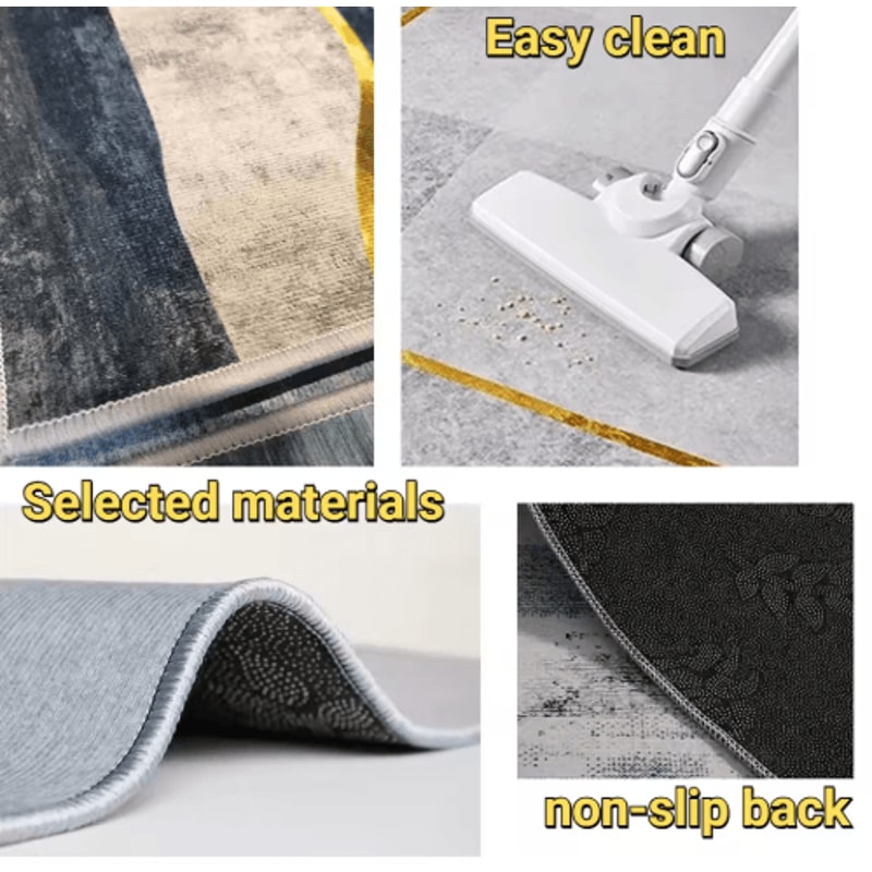 Luxury Marble Corridor Runner Rug Non Slip Custom Hallway Stair Carpet 11