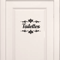 French Toilettes Bathroom Door Sticker Waterproof Floral Vinyl Toilet Decal 0