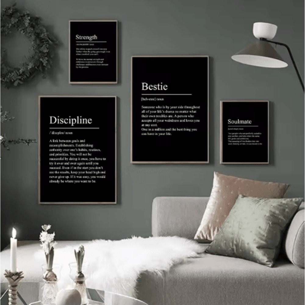 Minimalist Success Mindset Poster Black Typography Inspirational Wall Art 28