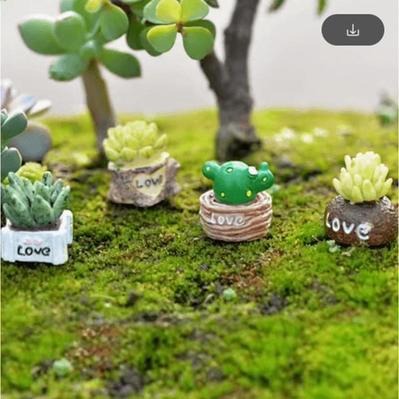 Mini Animal Figurines Set Cute Fairy Garden Bonsai Miniature Decor 15