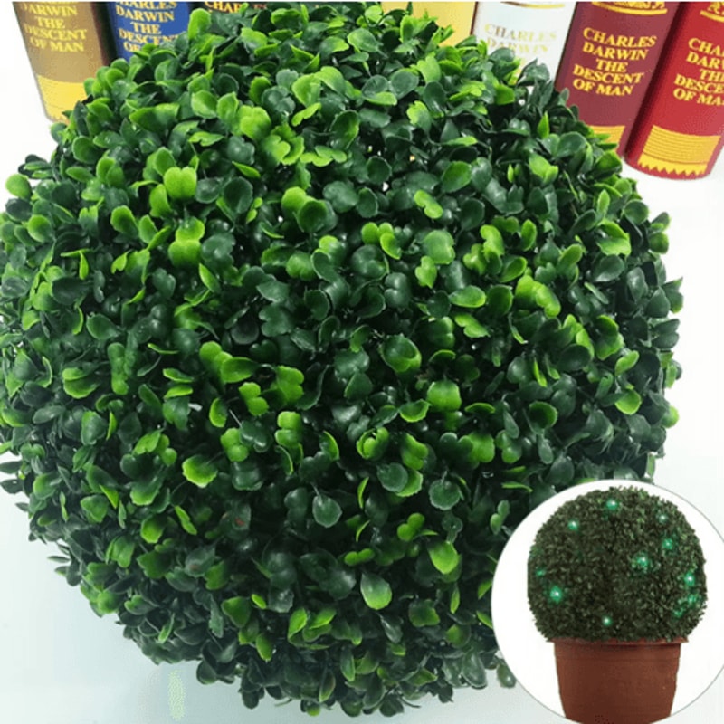 Artificial Plant Ball EcoFriendly Faux Greenery Decorative Sphere 0