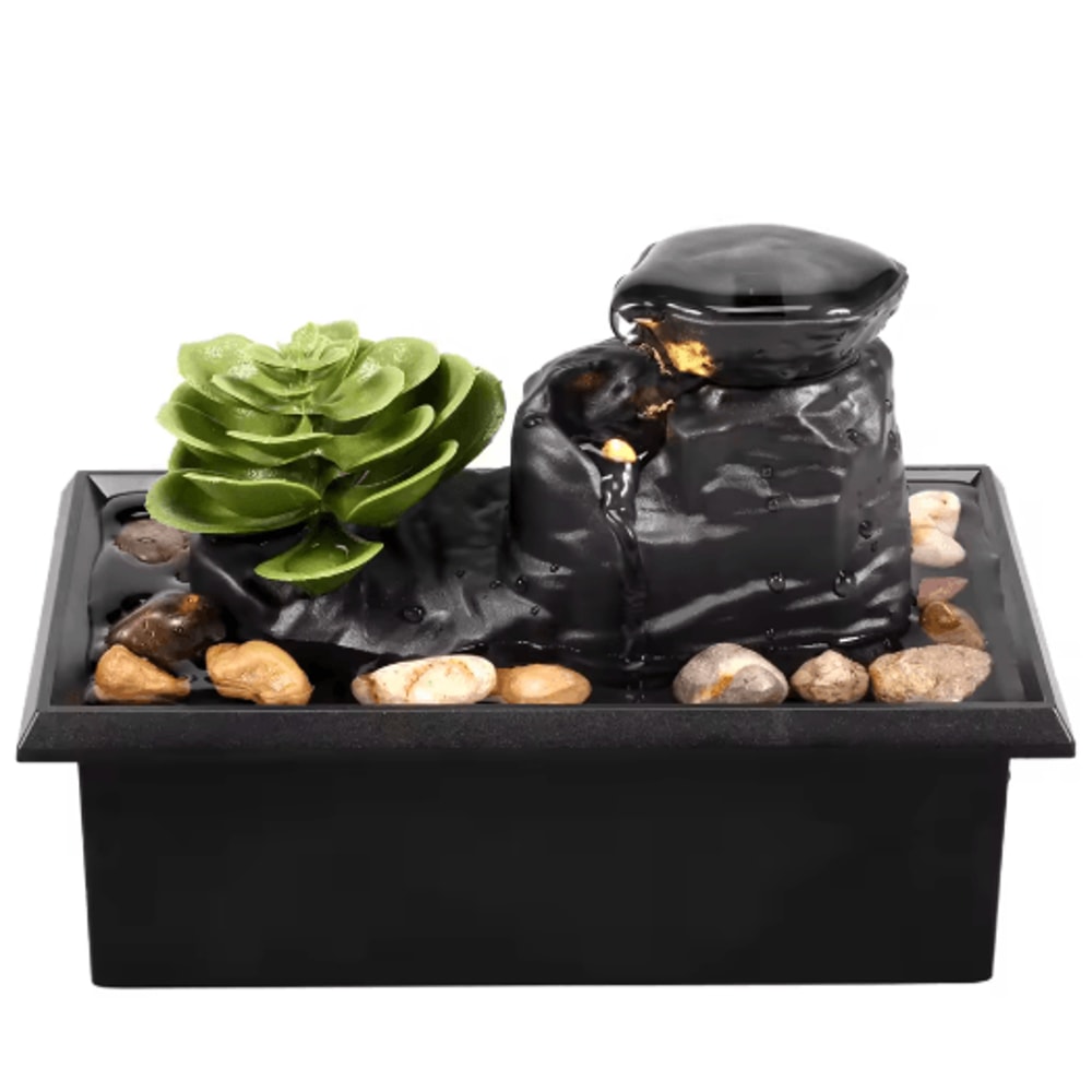 LED Tabletop Water Fountain Mini Desktop Fountain With USB Power 2