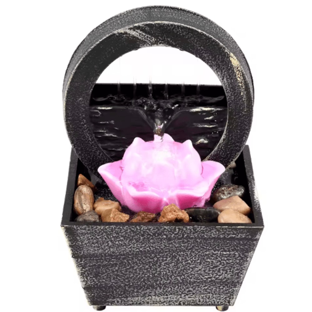 LED Tabletop Water Fountain Mini Desktop Fountain With USB Power 5