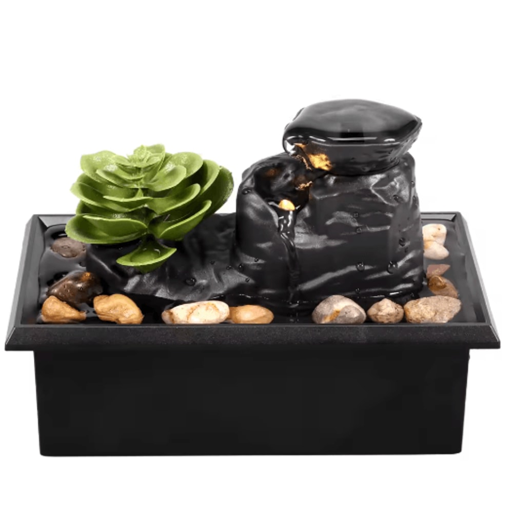 LED Tabletop Water Fountain Mini Desktop Fountain With USB Power 7