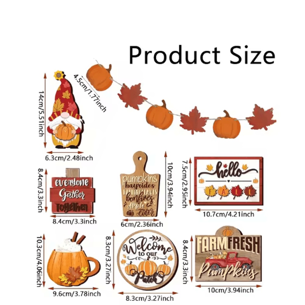 Farmhouse Fall Tiered Tray Decor Set Pumpkin Spice Autumn Centerpiece Accents 1