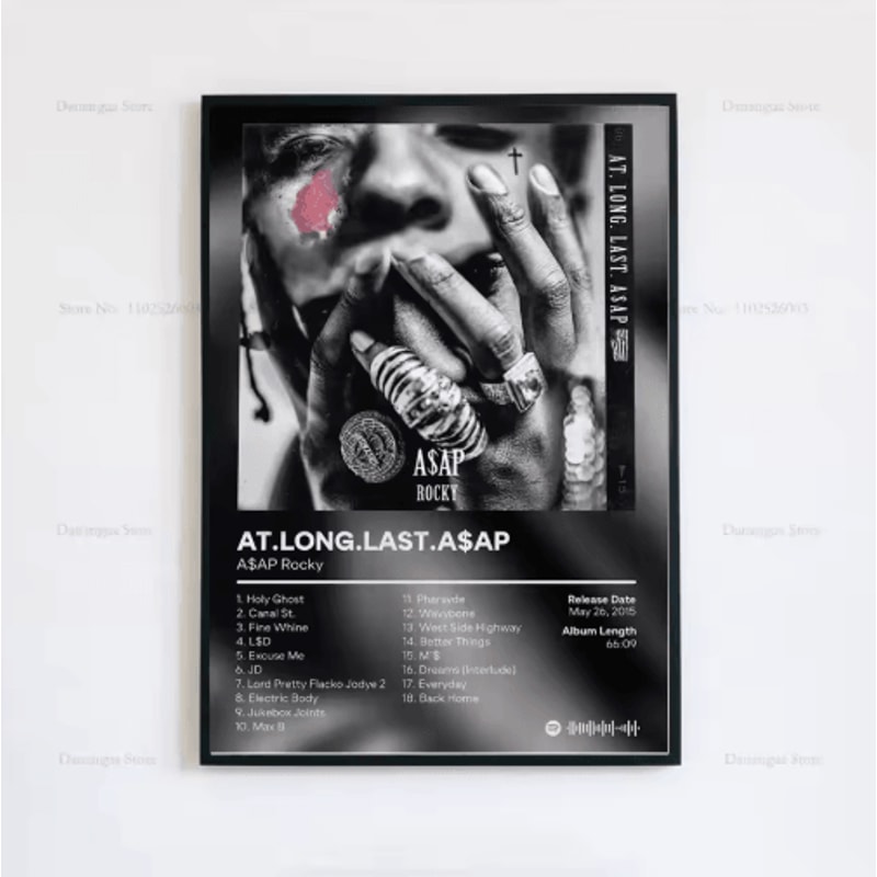 ASAP Rocky Album Cover Poster Hip Hop Music Wall Art Print 12