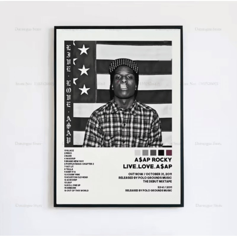 ASAP Rocky Album Cover Poster Hip Hop Music Wall Art Print 16