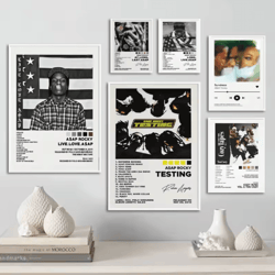 asap rocky album cover poster – hip hop music wall art print