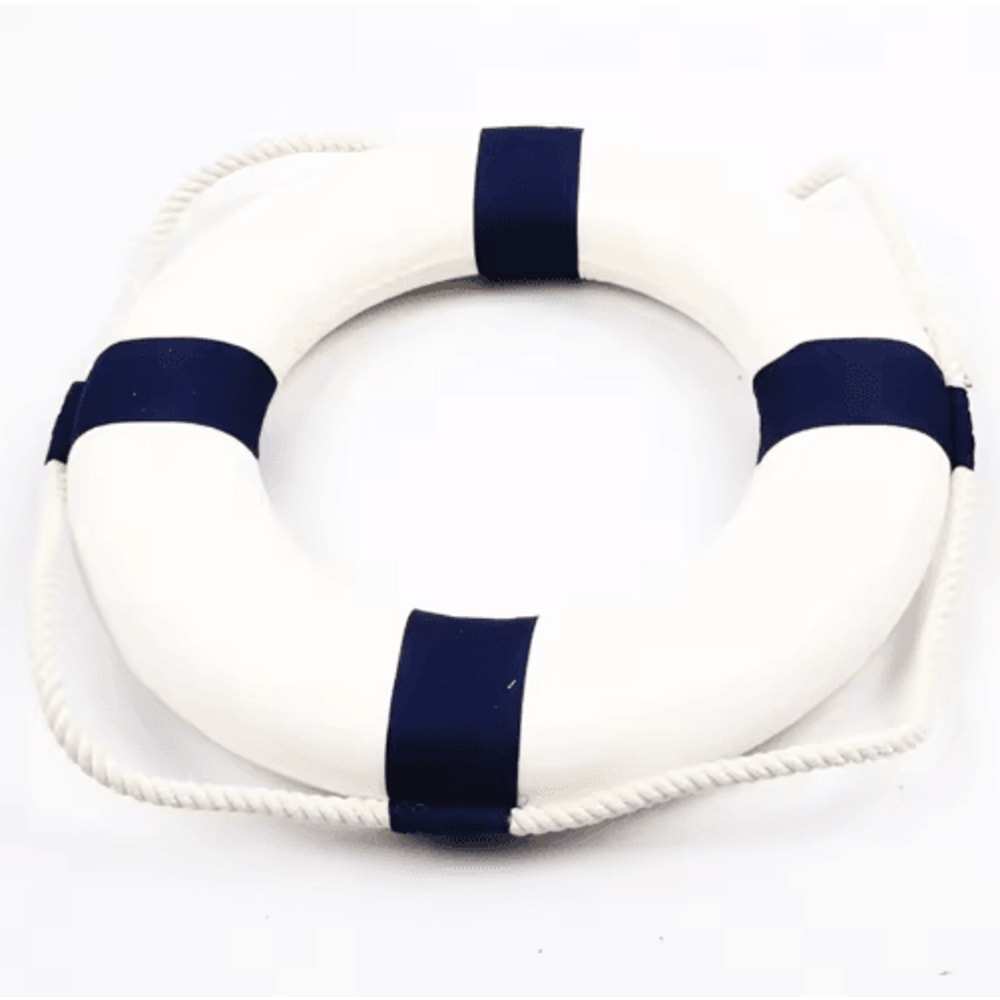 Mediterranean Nautical Lifebuoy Wall Decor Coastal Living Room Ornament 5