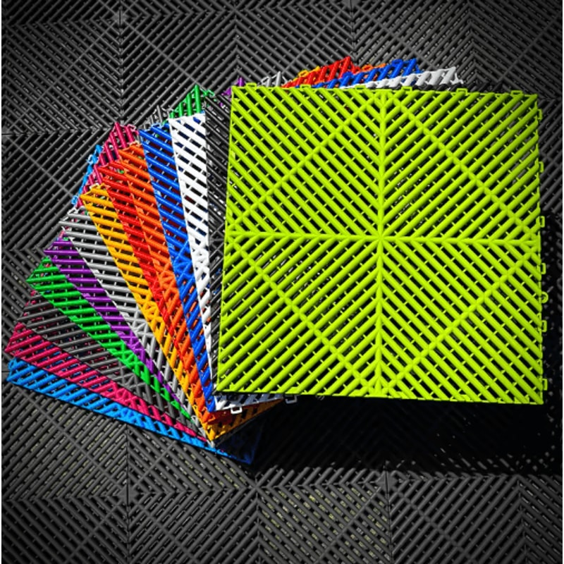 Interlocking Garage Floor Tiles Vented Modular Flooring For Outdoor Events 0