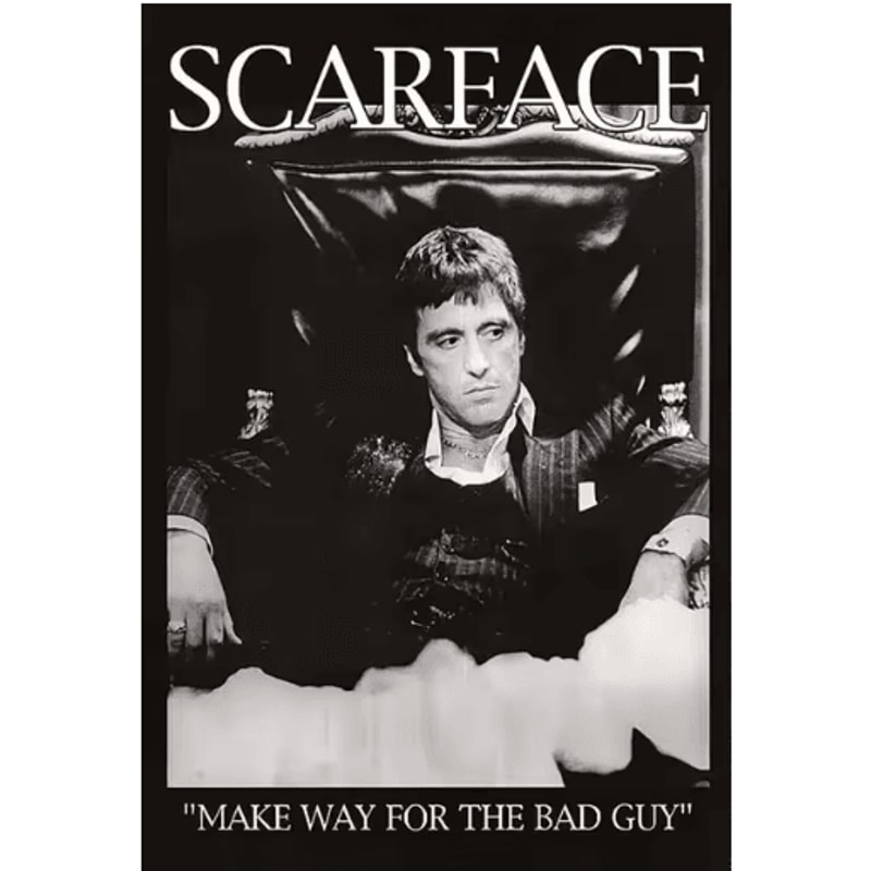 Scarface Al Pacino Canvas Poster Gangster Movie Wall Art Print 3