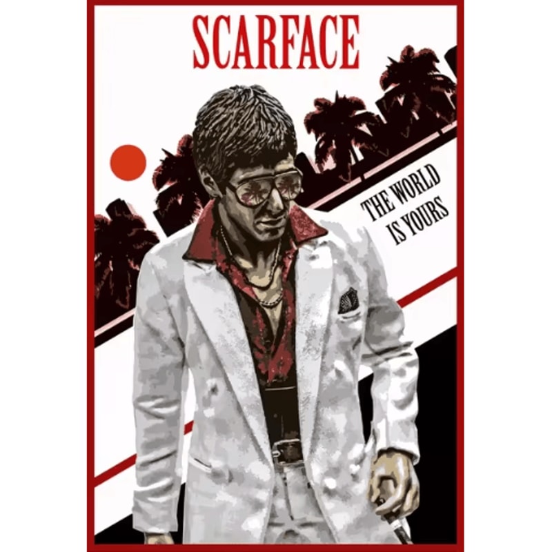 Scarface Al Pacino Canvas Poster Gangster Movie Wall Art Print 7