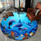 3D Ocean Dolphin Area Rug NonSlip Underwater Illusion Round Carpet 11